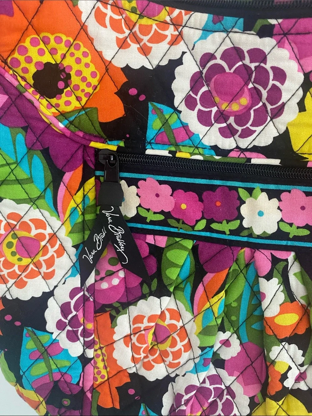 Vera Bradley “Va Va Bloom” Crossbody Hobo Bag Retired Pattern